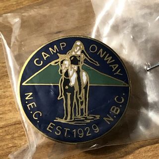 Camp Onway Bsa Scout Camp Pin 1990 - 1992 North Essex & North Bay Councils -