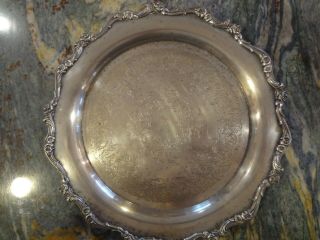 Vintage Wilcox International Silver Plate American Rose Xlgr Tray Salver