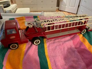 Vintage Red And White Tonka (mound Minn) Gas Turbine Aerial Fire Truck