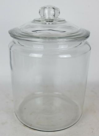 Vintage Large 9.  5 " Diameter Clear Glass General Store Dry Goods Jar - 13 " Tall