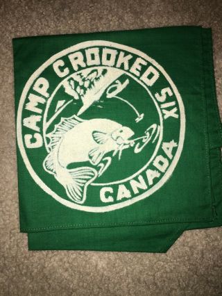 Boy Scout Bsa Camp Crooked Six 6 Canada Fishing Canadian Council Neckerchief