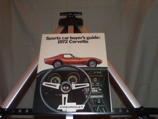 Car Sales Brochure 1972 Chevrolet Corvette Sting Ray Coupe Roadster