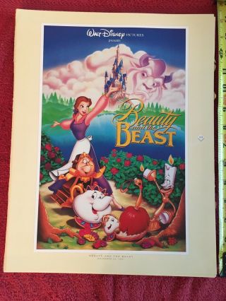Rko Radio Pictures Poster Art Walt Disney Classic Feature Beauty & The Beast