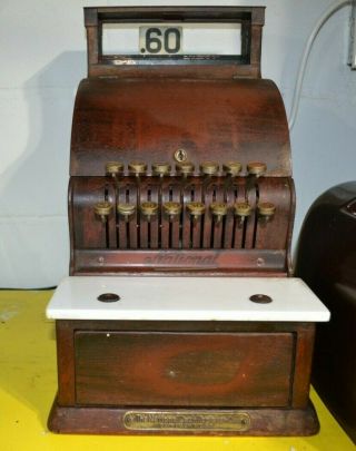Vintage Antique National Cash Register Model 711 - Candy Store Register W/keys