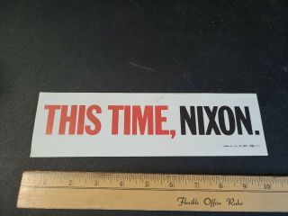 Vintage Nixon Agnew For President Bumper Sticker Old Stock