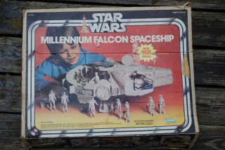 Box Only Vintage Star Wars Millennium Falcon Spaceship Kenner