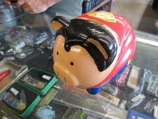Dc Comics Fab Starpoint Ceramic Superman Piggy Bank W/stopper
