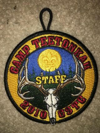 Boy Scout Camp Teetonkah 2010 Staff Bsa Great Sauk Trail Michigan Council Patch
