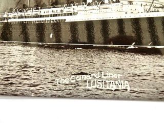 RPPC Real Photo Cunard RMS Lusitania / Davidson ' s ca.  1908 2