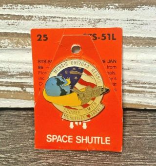Vintage 1986 Nasa Space Shuttle Challenger Sts - 51l Lapel Or Hat Pin