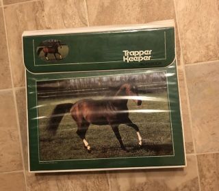 Vintage 80s 90s Mead Trapper Keeper Binder Notebook Horse Bonus 4 Folders