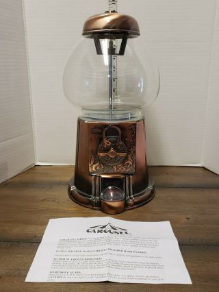 Vintage Limited Edition Carousel Gumball Machine - Copper With Glass No Stand