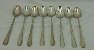 Reed & Barton Stylist Silver Plated Ice Tea Spoons Set Of 8