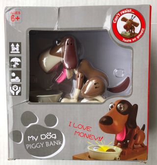 My Dog Piggy Bank - Dog Money Box - Coin Munching Eating - Feed The Dog Toy