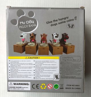 My Dog Piggy Bank - Dog Money Box - Coin Munching Eating - Feed The Dog Toy 3