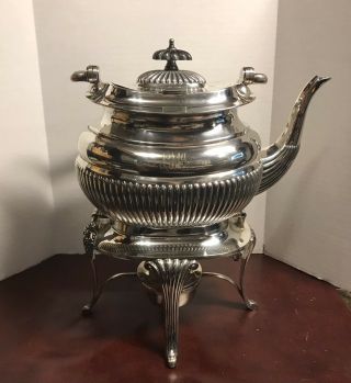 William Adams Silver Plate Tea Kettle,  Epns England 1890s Vintage Collectable