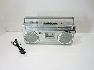 Vintage Jvc Rc - 363jw Stereo Radio Cassette Recorder Biphonic Boombox Great