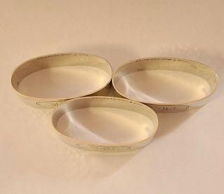 3 J.  S.  CO Sterling Silver Napkin Ring - Hand Hammered Arts and Crafts 3