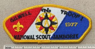 Vintage 1977 Gilwell Troop 1 Boy Scout National Jamboree Uniform Strip Patch Jsp