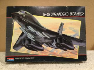 Vintage 1986 Monogram 1:72 B - 1b Strategic Bomber Open Plastic Model Kit - 5606