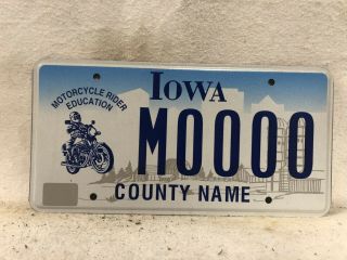 2015 Iowa Motorcycle Rider Education Sample License Plate