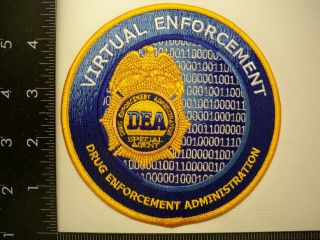 Federal Dea Hqs Virtual Enforcement Unit Patch Washington Dc Police Drug Tf Gman