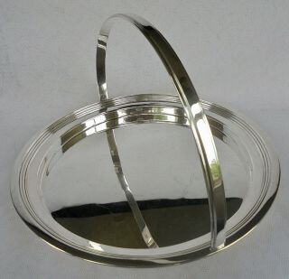 Stylish Elkington Carnival Plate Cake Tray - Solid Silver Plate
