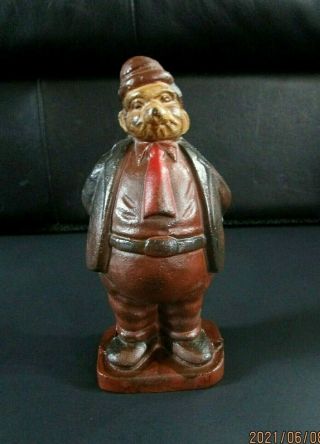 Vintage Cast Iron " Wimpy " From Popeye Bank,  Hand Painted