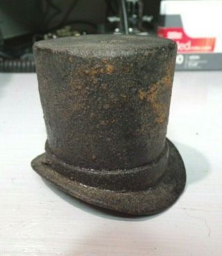 Pass Around The Hat Antique Cast Iron Top Hat Bank Pat 1876