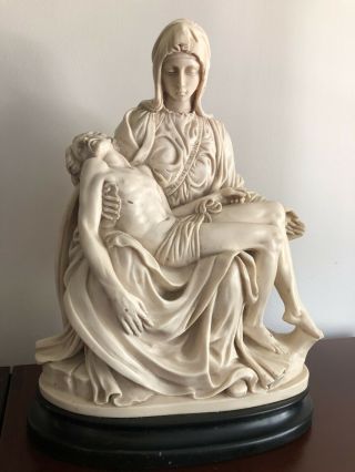 Vintage Pieta Statue Signed G Ruggeri Large 11 1/2 