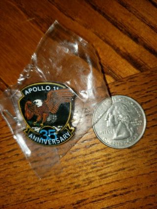 Nasa Apollo 11 35th Anniversary Enamel Lapel Tack Pin