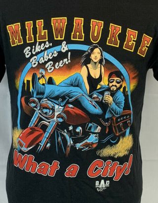 Vintage Biker T Shirt Milwaukee Single Stitch Tee 80s 90s Usa Large 3d Harley