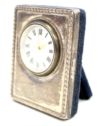 Vtg 1996 R.  Carr Sheffield Hallmarked Sterling Silver Framed Quartz Clock - S47