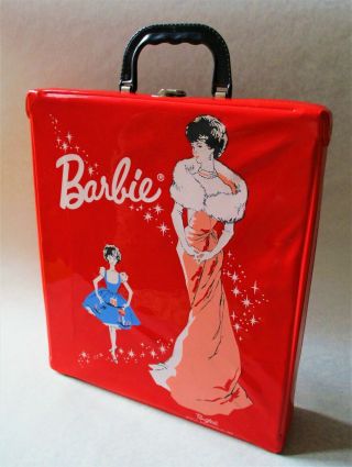 Vintage 1962 Barbie Carrying Case W/ 70 Accessories Clothes Dishes Etc Ponytail
