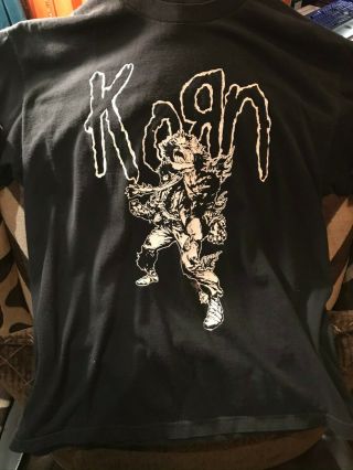 Korn T Shirt Pumpkin Scarecrow Vintage 1990 