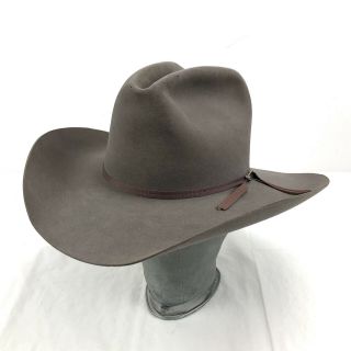 Vintage Stetson 4x Xxxx Beaver Cowboy Hat Size 7 1/4 Gray