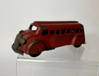Vintage Wyandotte Pressed Steel Bus With Wood Wheels