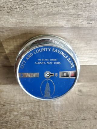 Vintage Add O Bank Coin Bank Albany York No Key 2
