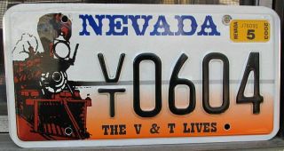 Nevada V&t Railroad License Plate Railway Train