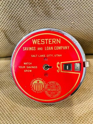 Western Savings And Loan Company Slc,  Utah Coin Bank Vintage Rare 3 - 31 - 1942