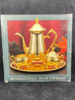 International Silver Co Gold Plated 5 Piece Coffee Service - From 1993