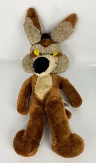 Vintage 1969 Wile E Coyote Warner Roadrunner Plush 19 " By Mighty Star Rare