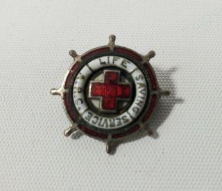 Vintage American Red Cross Life Saving Service Award Pin A.  R.  C.  Wheel