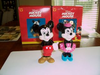 Mickey & Minnie Wooden Dolls