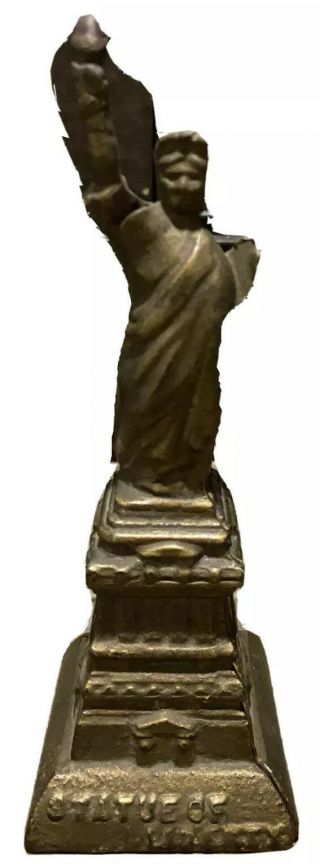 A.  C.  Williams Statue Of Liberty Figural Still Coin Bank 1920 Cast Iron