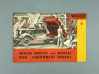 1934 Gar Wood Hydraulic Chevrolet Truck Dump Bodies And Hoists Sales Brochure