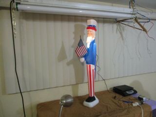 Vintage Don Featherstone Lighted Blow Mold Uncle Sam 4th July 1996 By Union (a)