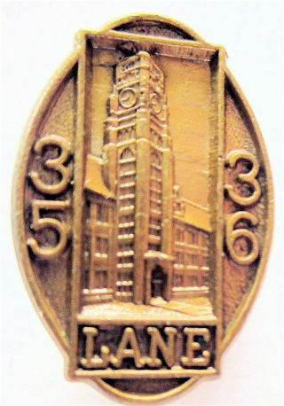 1935 - 1936 Lane Tech High School Member Chicago,  Illinois Il Vintage Pin