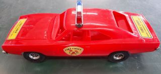 Processed Plastic Fire Chief Car Vintage