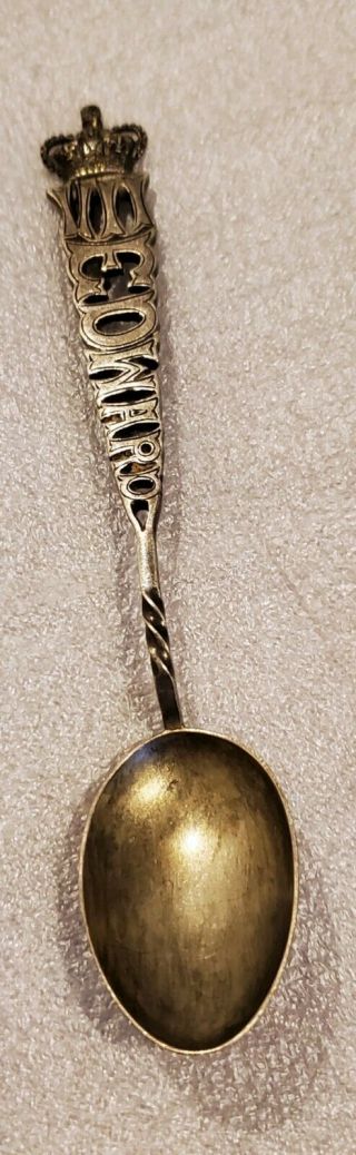 1902 Coronation Of King Edward Vii Of Great Britain Sterling Souvenir Spoon